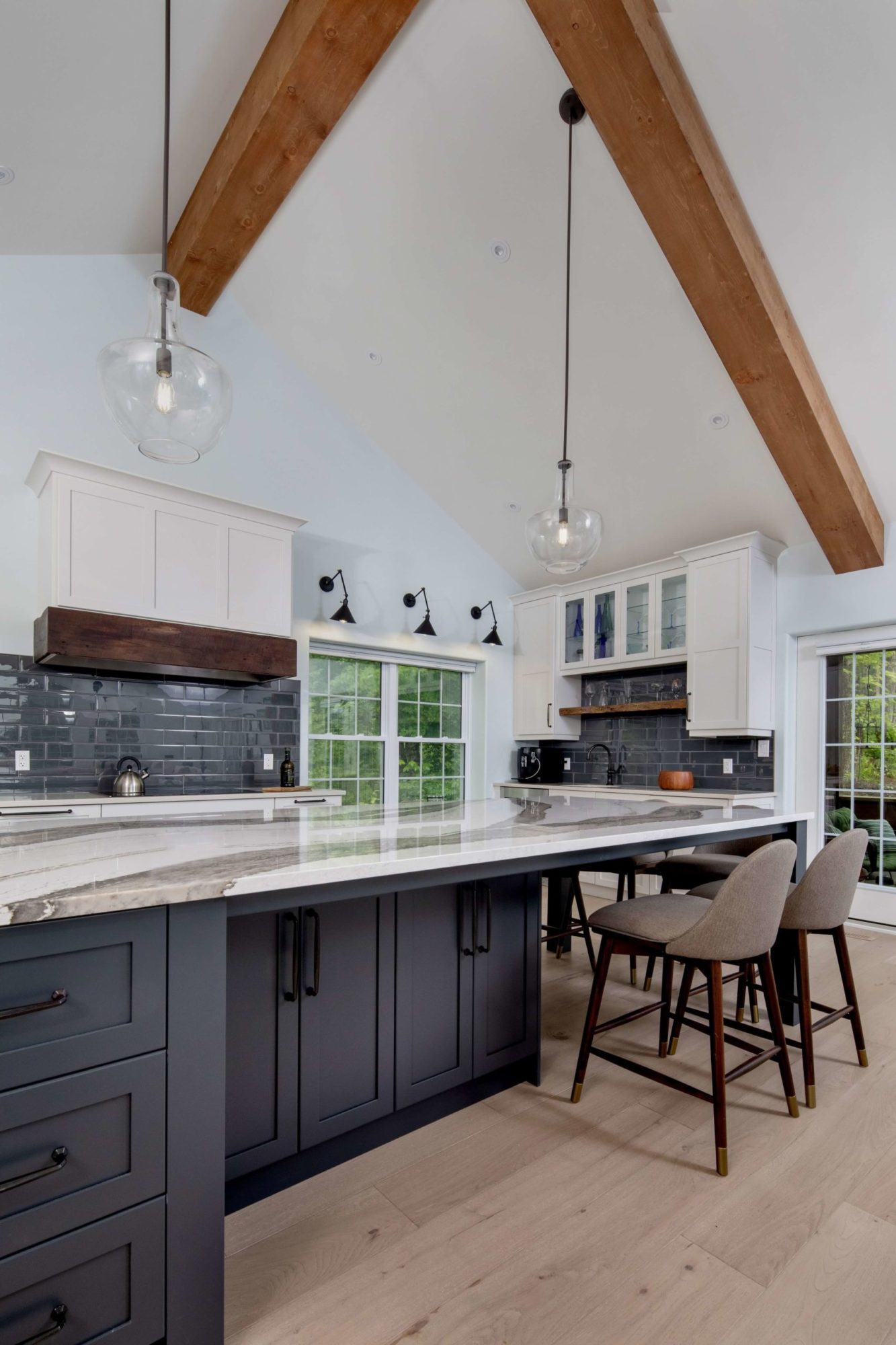 Interior of a kitchen inside a custom home in Southern Ontario